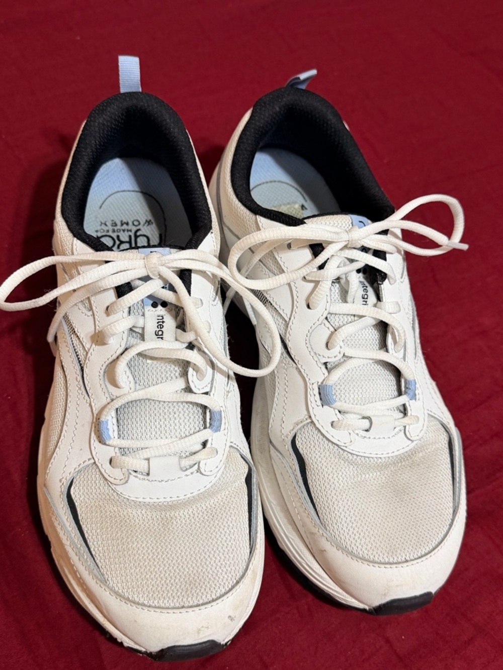 Ryka White Women's Athletic Sneakers with Black Accents